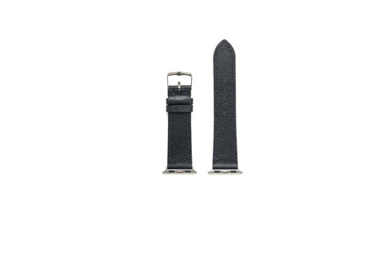 38/40/41MM Full Grain Leather Watch Straps - Black