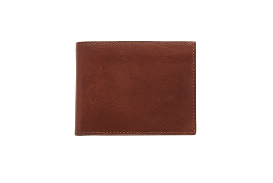 Vegetable Tanned Leather Wallet - Dark Brown - 8-Pocket