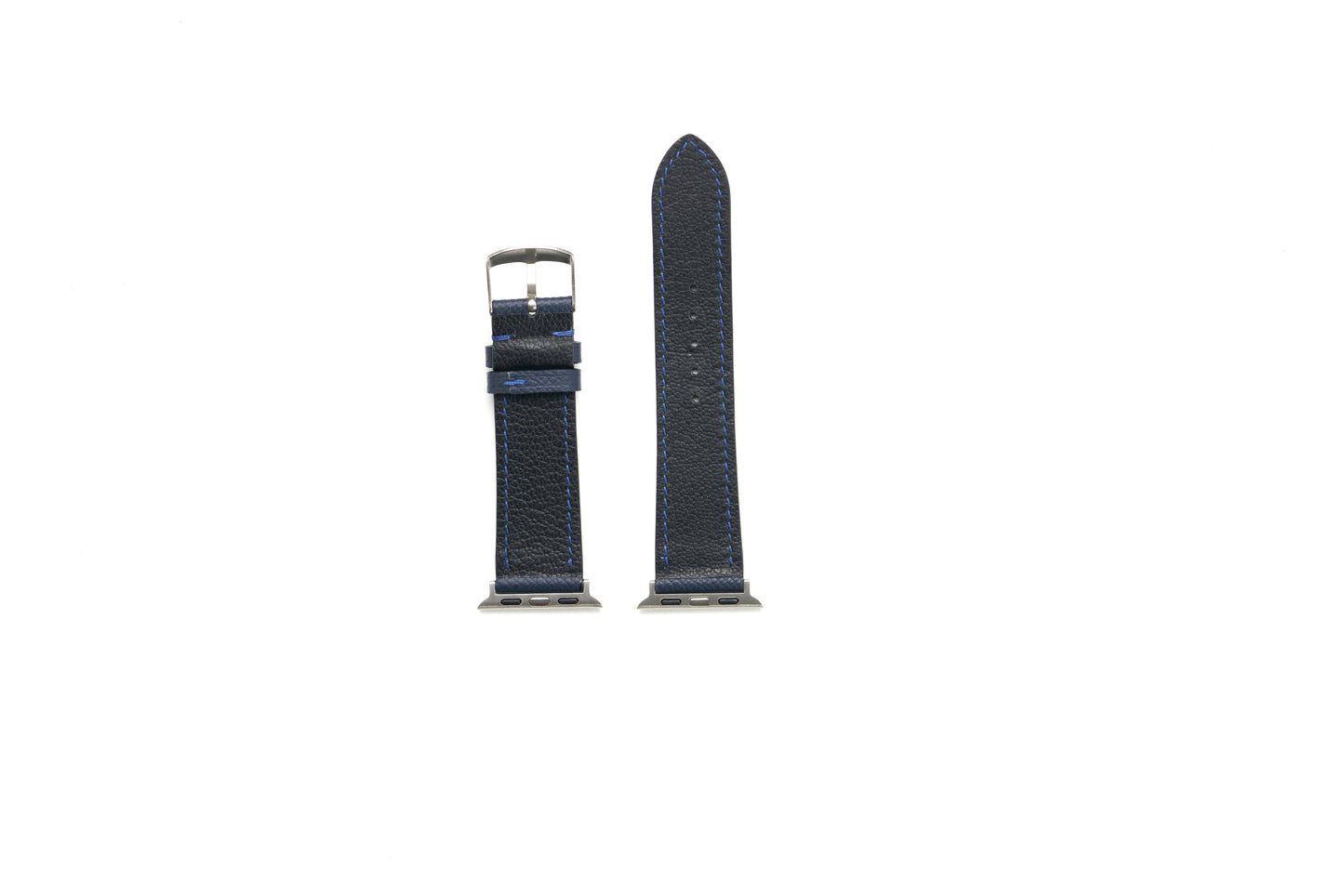 38/40/41MM Full Grain Leather Watch Strap - Navy Blue