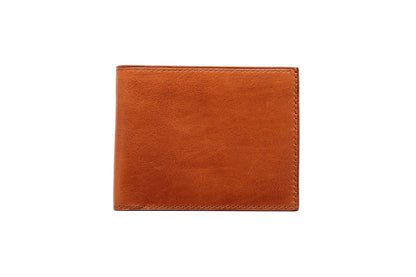 Vegetable Tanned Leather Wallet - Brown - 8-Pocket