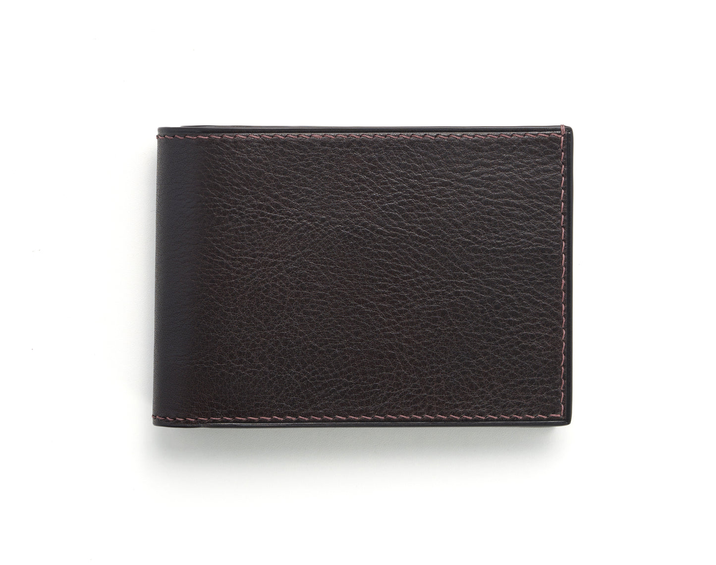 Vegetable Tanned Leather Wallet - Dark Brown Slim w/ID Window