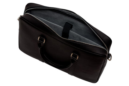 Full Grain Leather Briefcase - Dark Brown