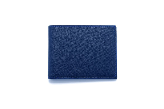 Calfskin Wallet - Navy Blue - 8-Pocket Slim