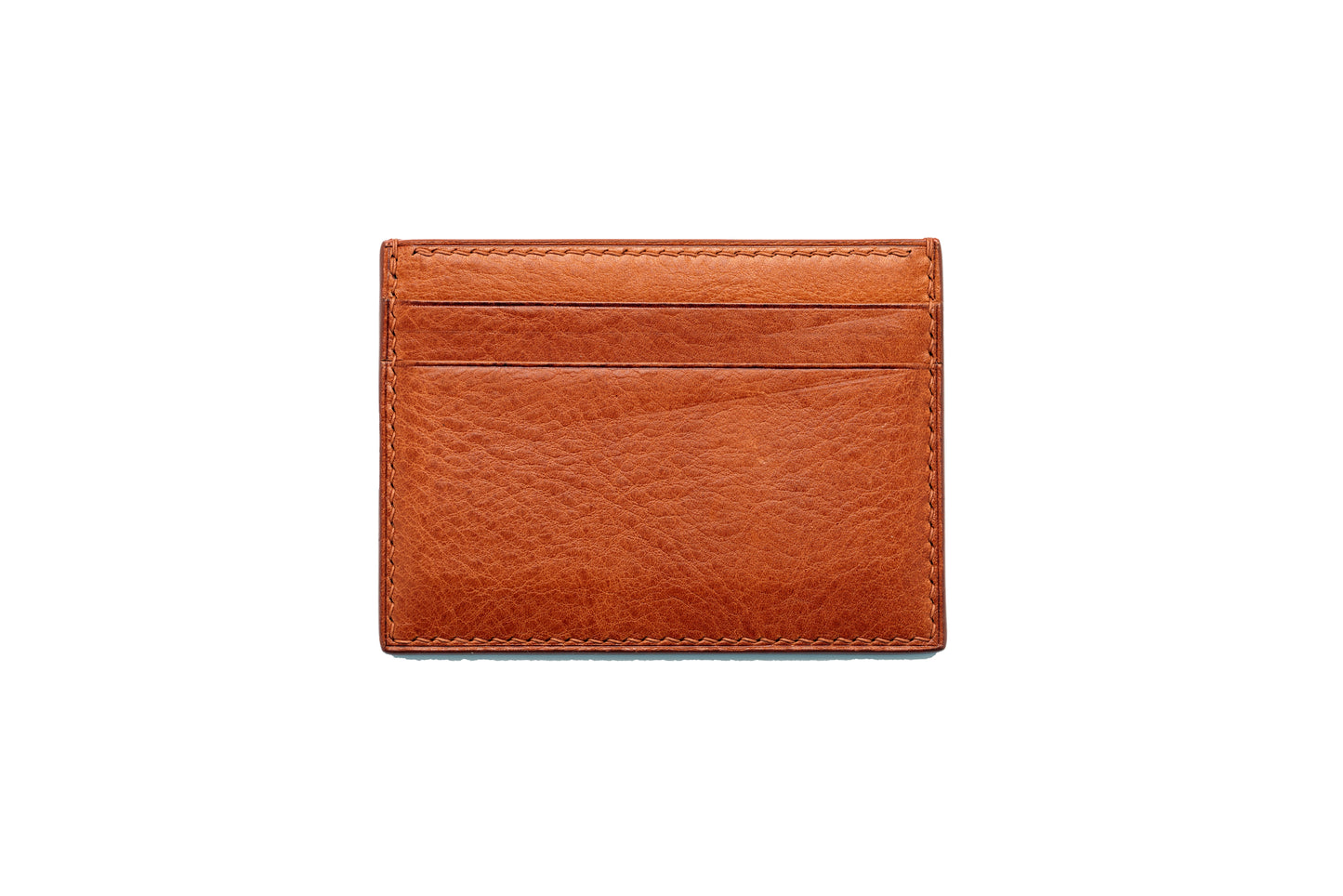 Vegetable Tanned Leather Card Holder - Brown Slim 5-Pocket