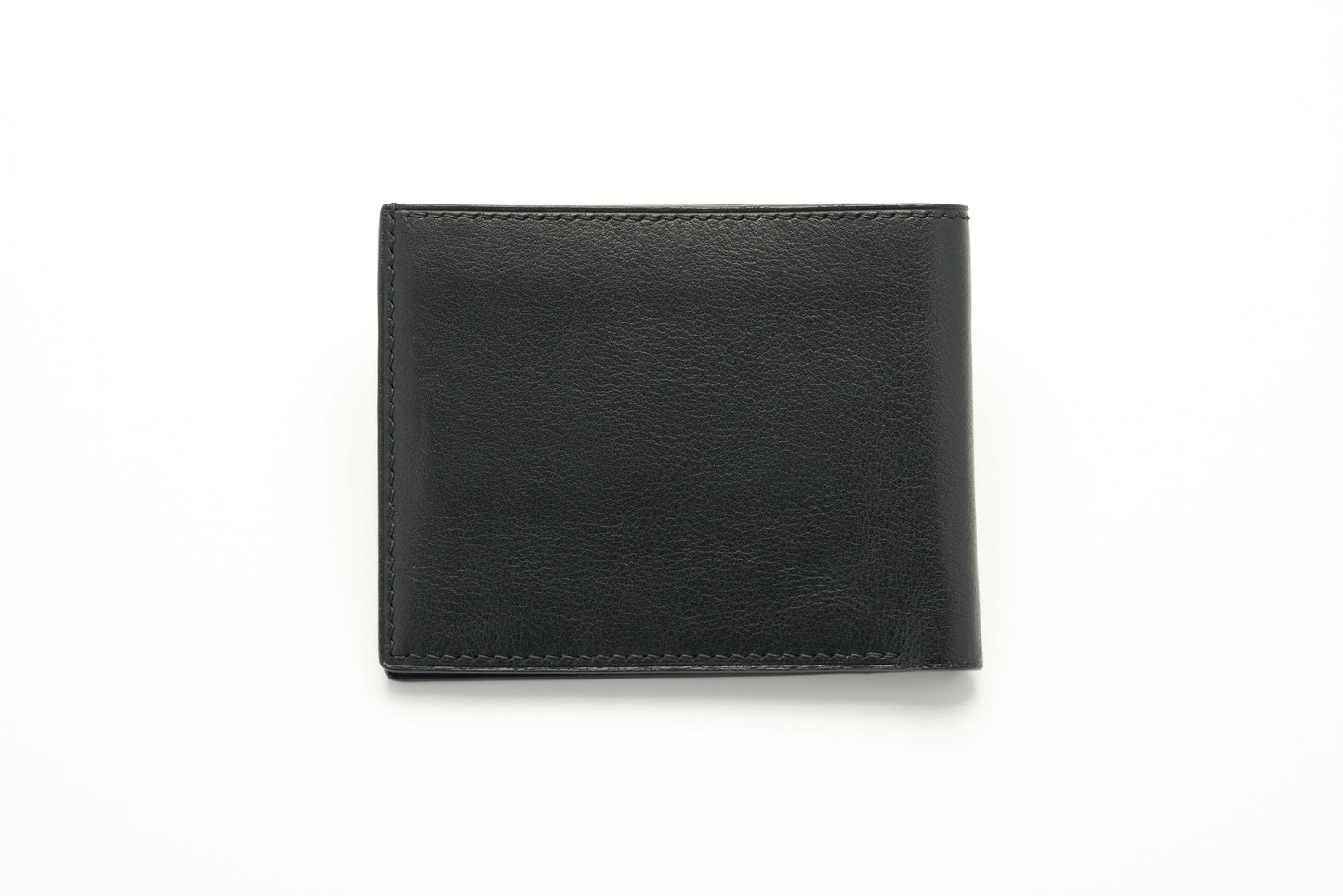 Vegetable Tanned Leather Wallet - Black - 6-Pocket