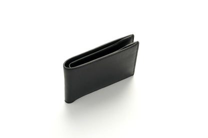 Vegetable Tanned Leather Wallet - Black - 6-Pocket