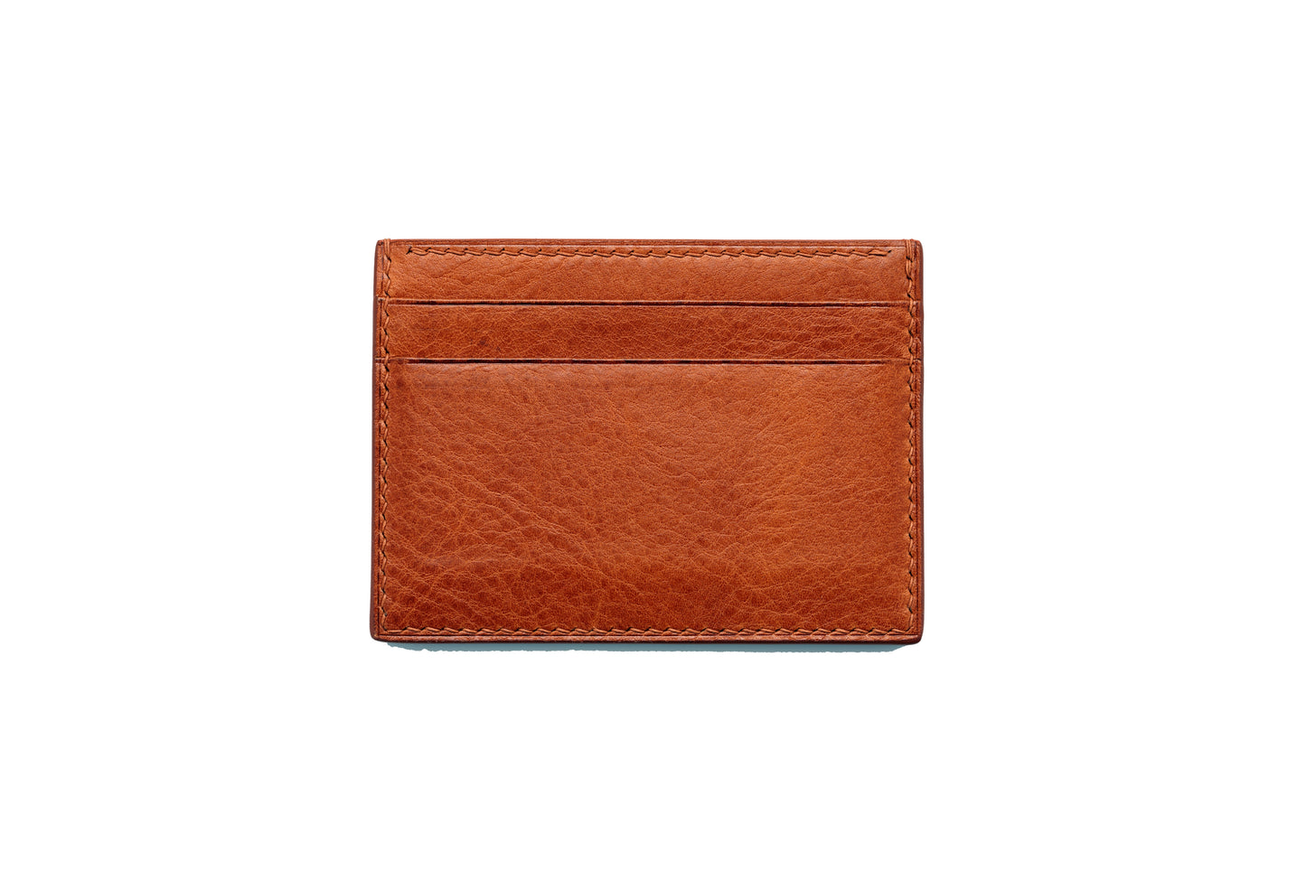 Vegetable Tanned Leather Card Holder - Brown Slim 5-Pocket