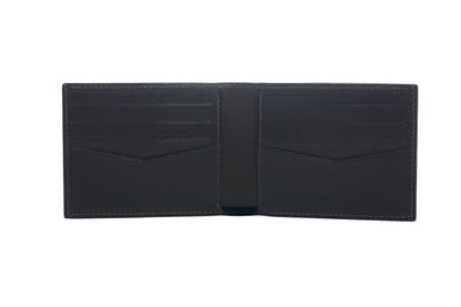 Vegetable Tanned Leather Wallet - Dark Brown - 8-Pocket Slim