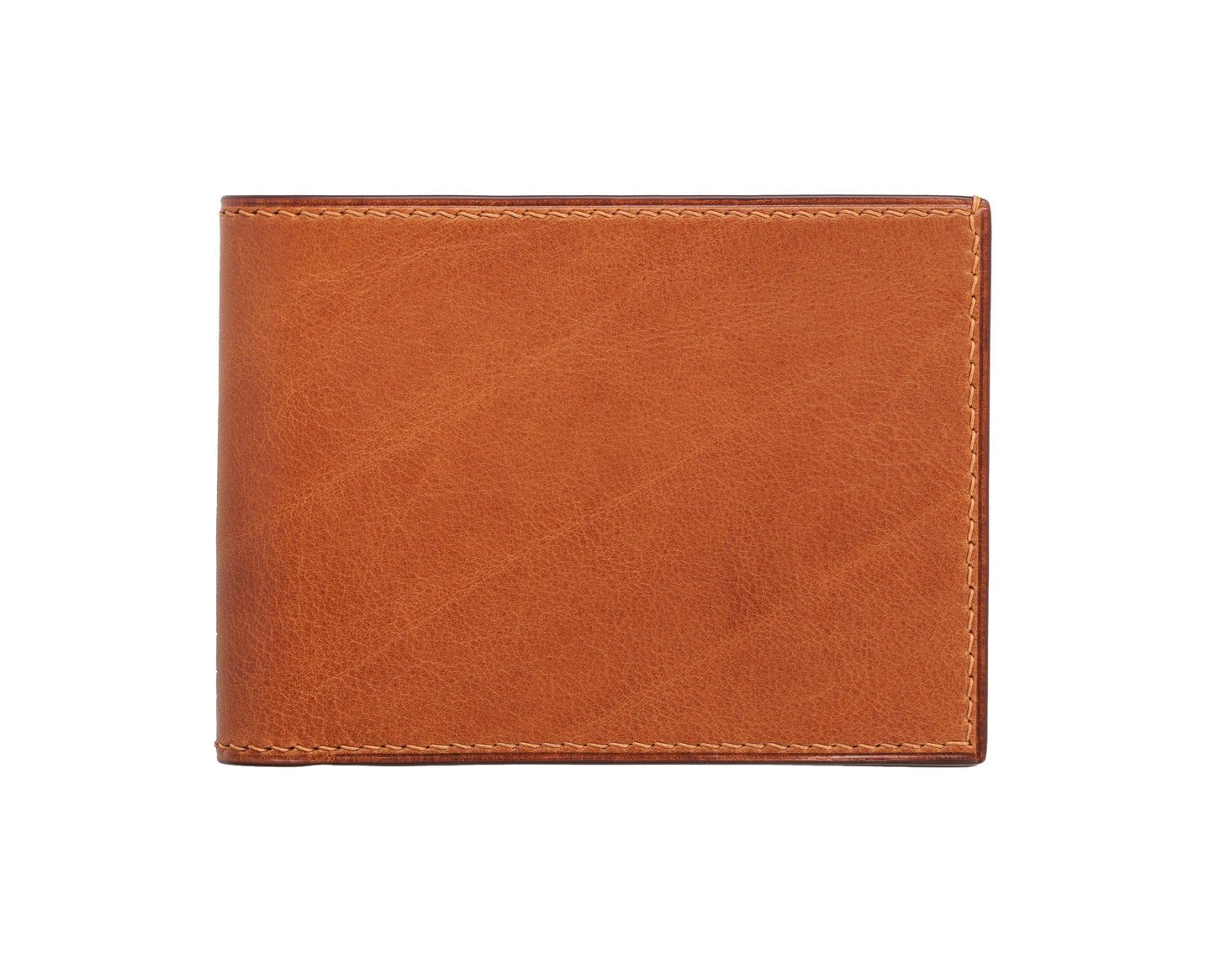 Vegetable Tanned Leather Wallet - Brown - 8-Pocket Slim